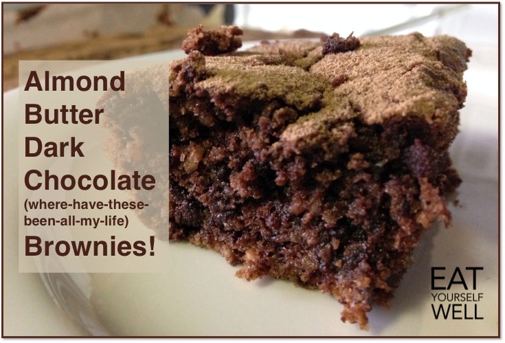 Almond Butter Dark Chocolate Brownies