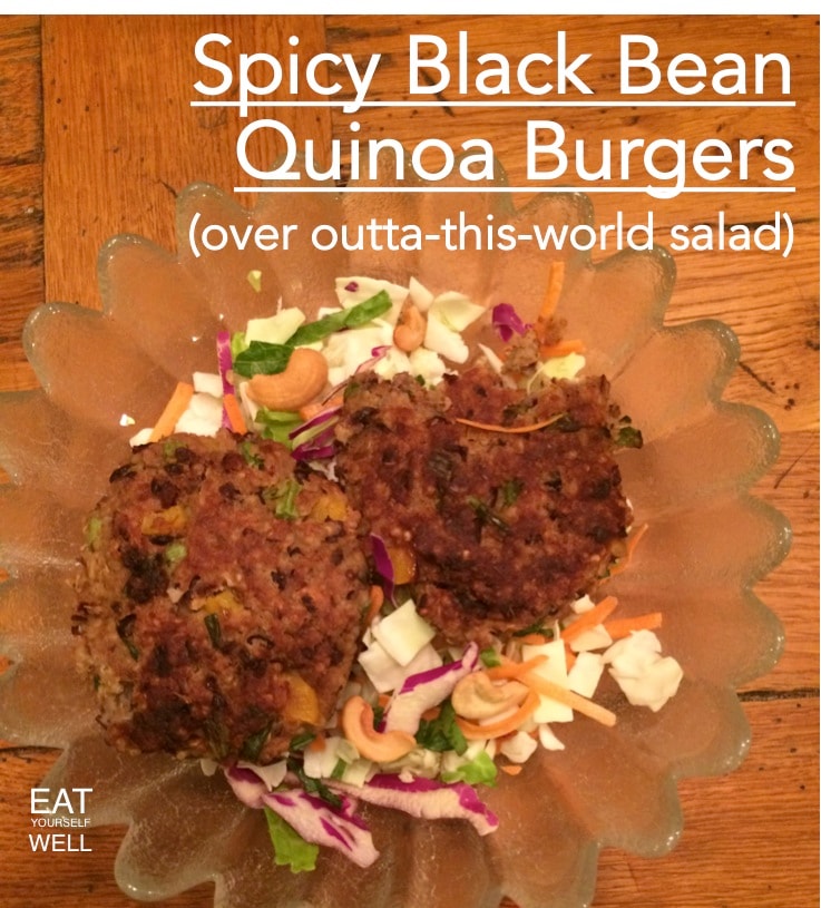 Spicy Black Bean Quinoa Burgers