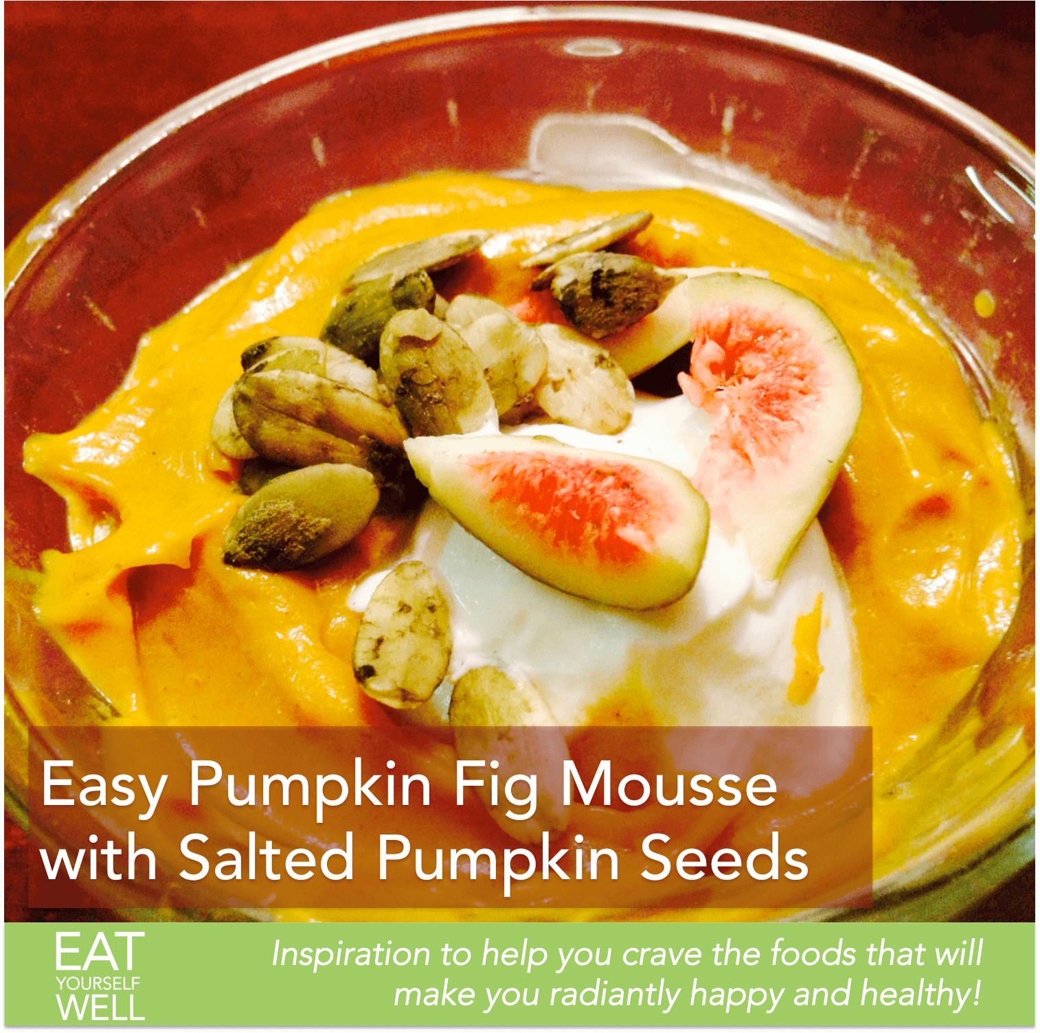 Easy Pumpkin Fig Mousse with Salted Pumpkin Seeds